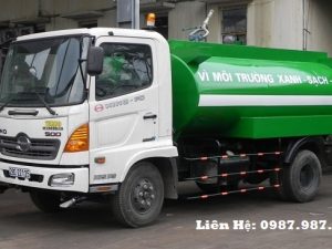 xe phun nước rửa đường hino 6 khối