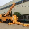 xe cứu hộ howo 4 chân gắn cẩu 50 tấn quay 360 độ